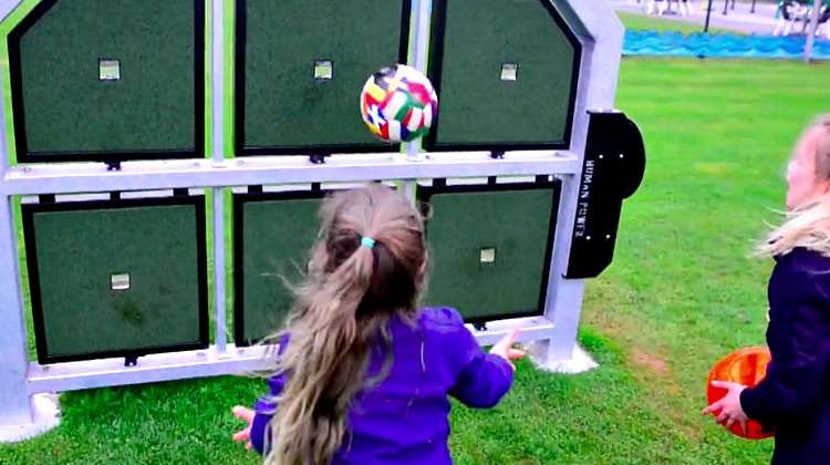 ShotSpot Interactive Wall Challenges Shooting Skills Through Competitive Outdoor Play
