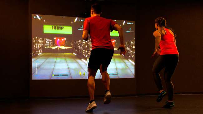 iWall Challenges Players with Interactive Motion Games