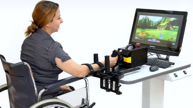 Fibod Balance Board and CR2-Haptic Robot Use Immersive Technologies for Rehabilitation Training