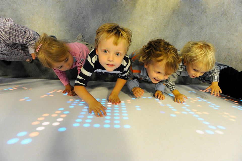 interactive light wall kids play nebula