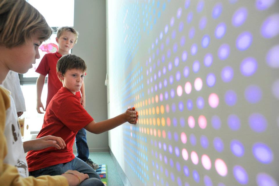 interactive light wall kids play nebula