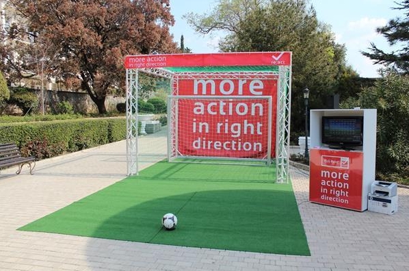 interactive soocer event game