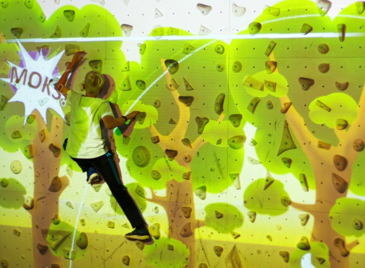 interactive climbing wall