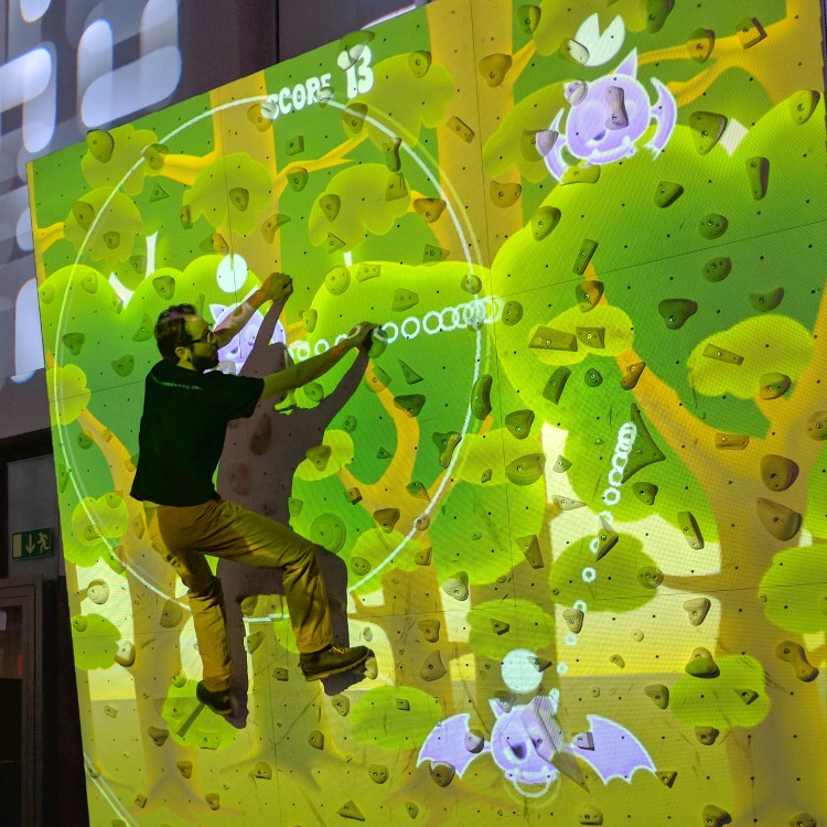 interactive climbing wall