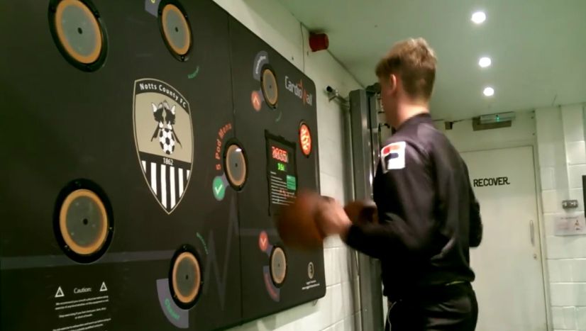 cardiowall interactive reaction wall football club