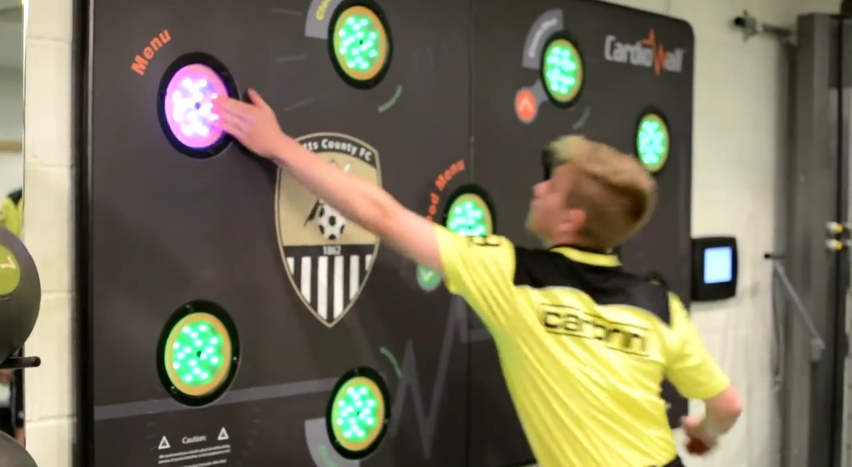 cardiowall interactive reaction wall football club